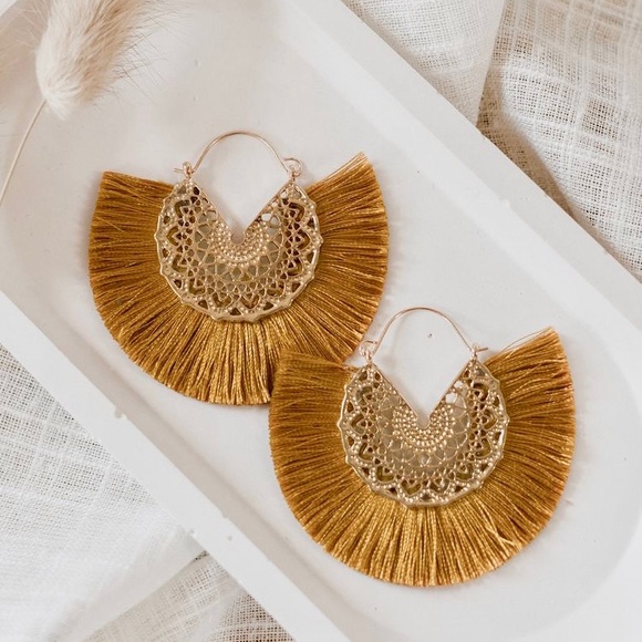 Fringe Tassel Earrings - Picture 3 of 4